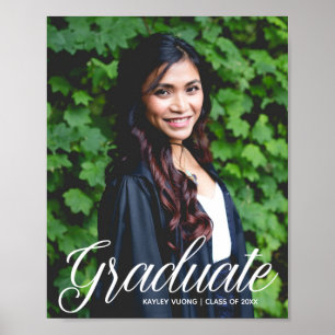 Póster Elegante Graduate Photo 2023 Graduation Party