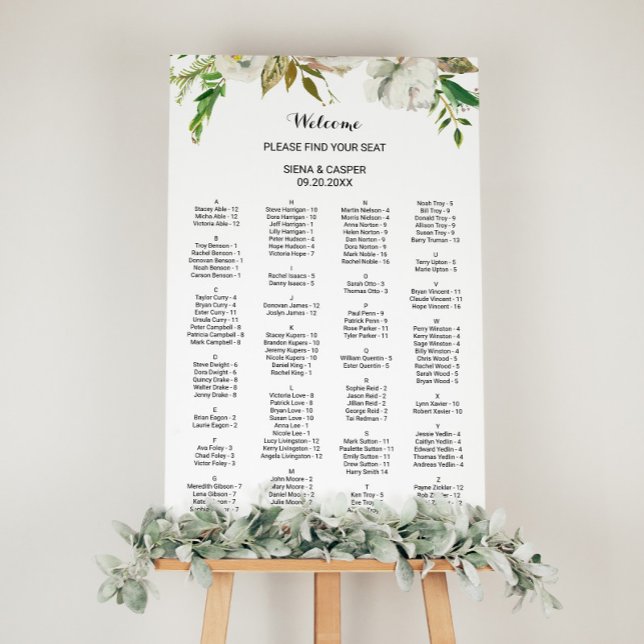 Póster Elegante gráfico alfabético blanco de invierno (Subido por el creador)