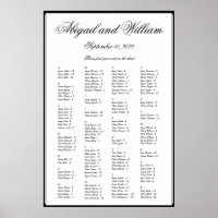 Elegante gráfico alfabético de asientos Bodas
