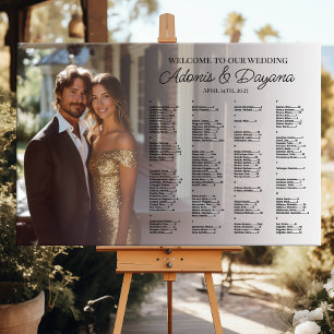 Póster Elegante gráfico alfabético de boda fotográfico
