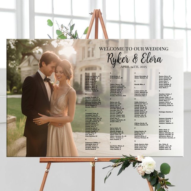 Póster Elegante gráfico alfabético de boda fotográfico (Subido por el creador)