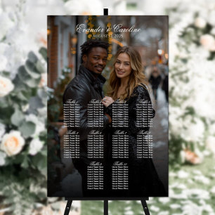 Póster Elegante gráfico de asientos boda fotográfico 10 m