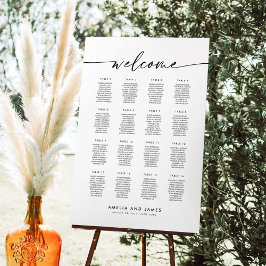 Póster Elegante gráfico de asientos de bienvenida para 16