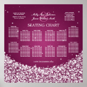 Póster Elegante gráfico de asientos de bodas Estrella Spa