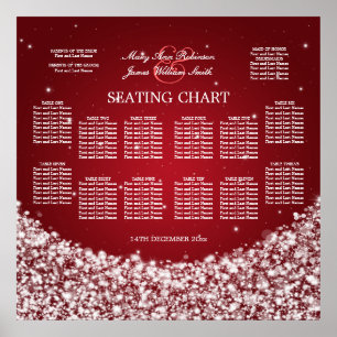 Póster Elegante gráfico de asientos de bodas Estrella Spa