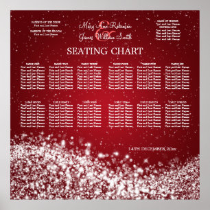 Póster Elegante gráfico de asientos de bodas Sparkling Wa