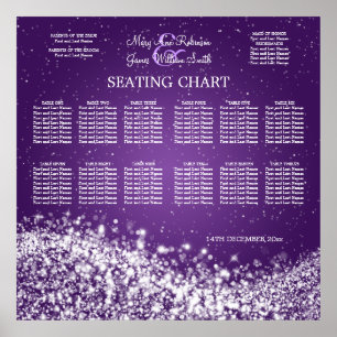 Póster Elegante gráfico de asientos de bodas sparkling Wa