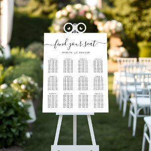Póster Elegante gráfico de asientos de mesa de Boda de ca