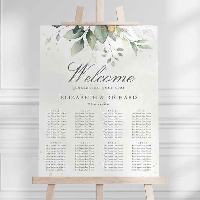 Póster Elegante gráfico de asientos del Boda Eucalyptus G (Subido por el creador)