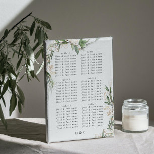 Póster Elegante gráfico de asientos del Boda Eucalyptus G