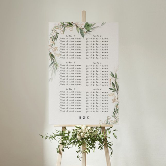 Póster Elegante gráfico de asientos del Boda Eucalyptus G (Subido por el creador)