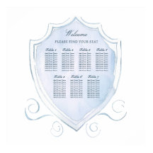 Elegante gráfico de asientos Escudo de color azul 