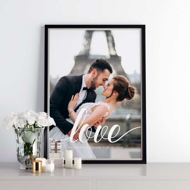 Póster Elegante guión "Amor" Foto superpuesta (Subido por el creador)