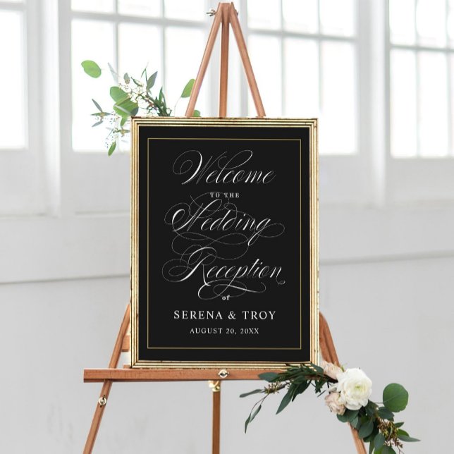 Póster Elegante guión de bienvenida a la recepción de la  (Subido por el creador)