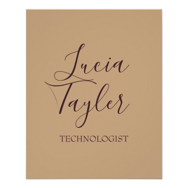 Póster Elegante guión de negocio rubio (Anverso)