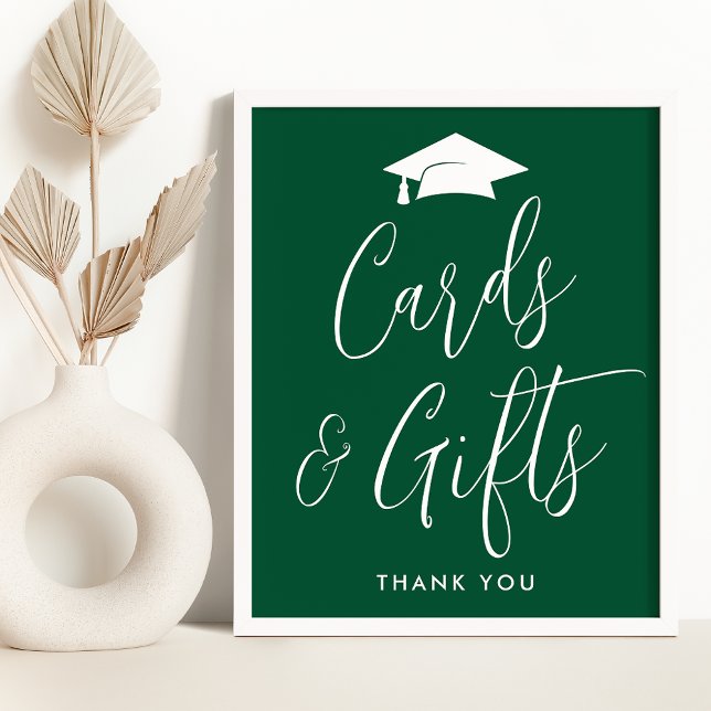 Póster Elegante guión de tarjetas y regalos de graduación (Subido por el creador)