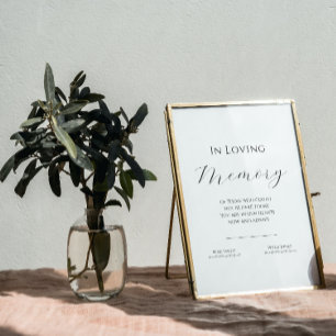 Póster Elegante Guión En El Rótulo Boda De Memoria Amante