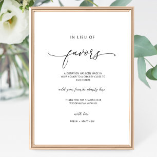 Póster Elegante guión, en lugar del Rótulo de favores