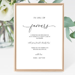 Póster Elegante guión, en lugar del Rótulo de favores