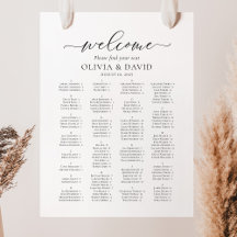 Elegante guión gráfico de asientos de bienvenida a