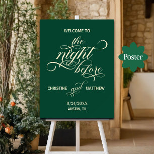 Póster Elegante guión La noche antes de la bienvenida Ver