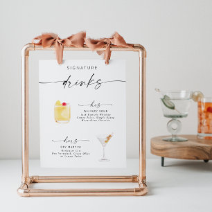 Póster Elegante guión moderno Poster bebidas
