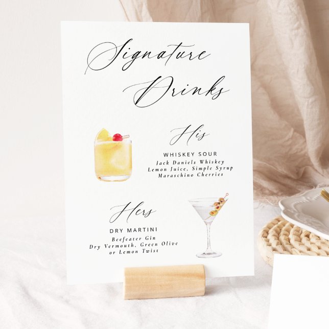 Póster Elegante guión moderno Poster bebidas (Subido por el creador)