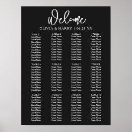 Póster Elegante guión moderno Sencillo gráfico de asiento