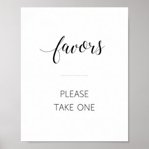Póster Elegante Guión Por Favor Tome Un Rótulo Favor Boda