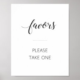 Póster Elegante Guión Por Favor Tome Un Rótulo Favor Boda