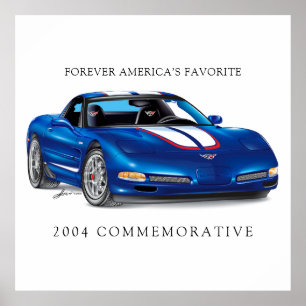 Póster Elegante Ilustracion conmemorativo Vette