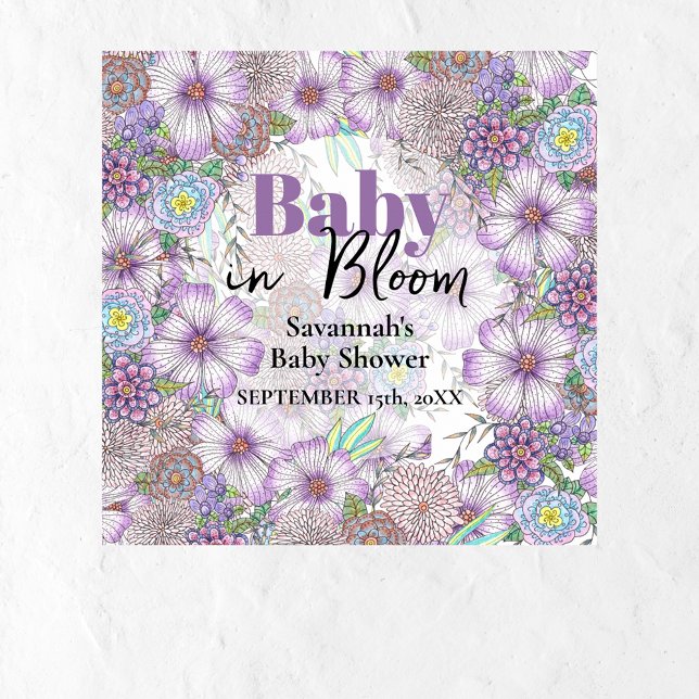 Póster Elegante jardín morado flores bebé en flor (Subido por el creador)