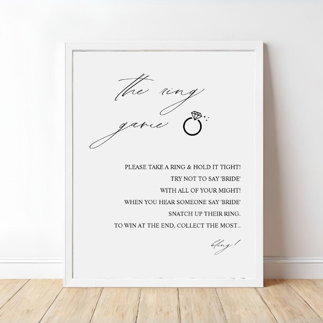 Póster Elegante Juego de Anillo Noche Ducha Juego Rótulo (Subido por el creador)