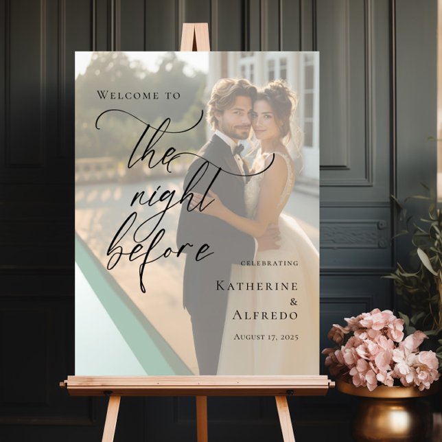 Póster Elegante La noche antes del ensayo foto bienvenida (Subido por el creador)