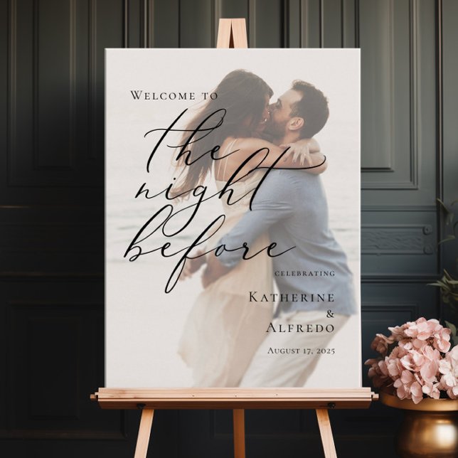 Póster Elegante La noche antes del ensayo foto bienvenida (Subido por el creador)