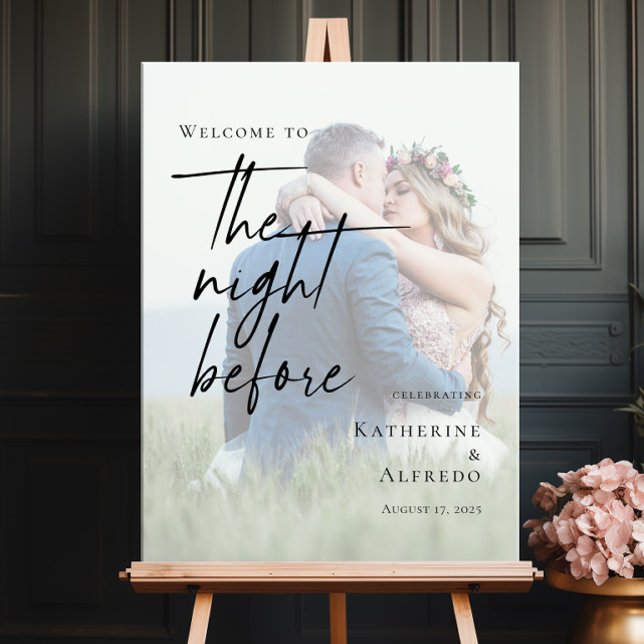 Póster Elegante La noche antes del ensayo foto bienvenida (Subido por el creador)