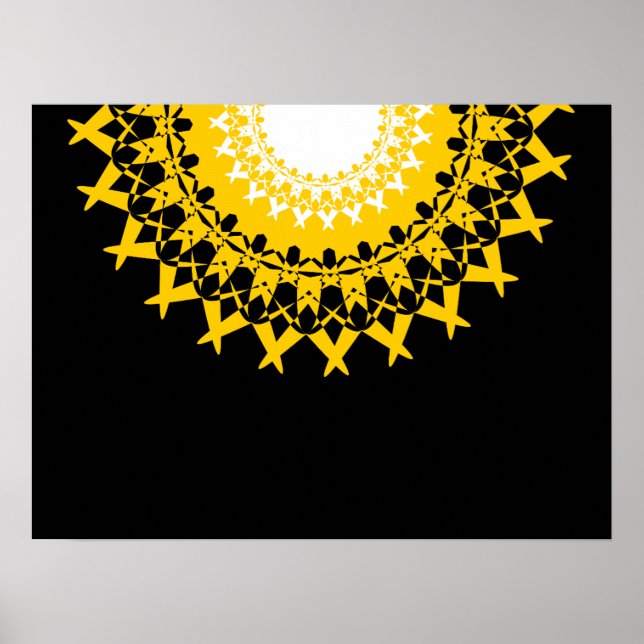 Póster Elegante Lotus Mandala (Frente)