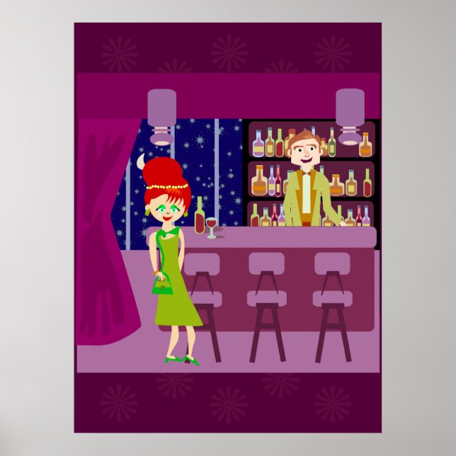 Póster Elegante lugar de encuentro (Frente)