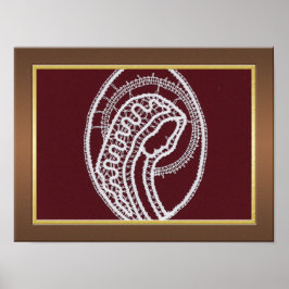 Póster Elegante marco de madera con personalizado de bord