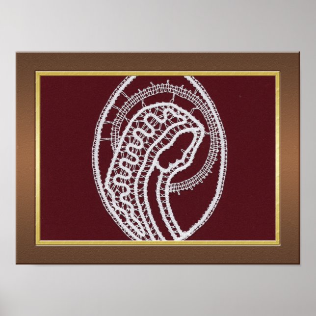 Póster Elegante marco de madera con personalizado de bord (Frente)