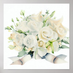 Póster Elegante Marfil, Asistentes Bouquet (A)
