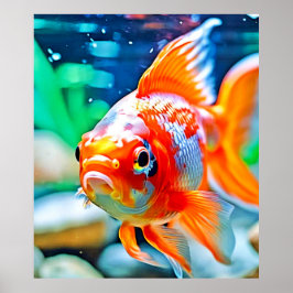 Póster Elegante Mascota acuario pescado