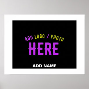 PÓSTER ELEGANTE MODERNO PERSONALIZABLE NEGRO VERIFICADO D
