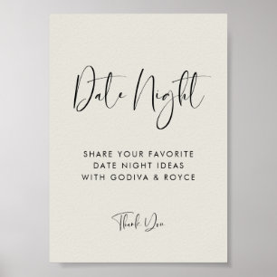Póster Elegante moderno Sage de luz de noche ideas de noc