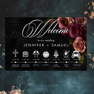 Póster Elegante Moody Amueblado Rust Burgundy Orden de lo