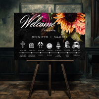 Elegante Moody Vibrant Sunset Floral Orden del Aco