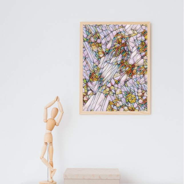 Póster Elegante Mosaico Colorido Ilustración De Aves (Subido por el creador)