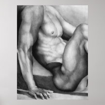 Elegante Muro de dibujo con mano desnuda masculina