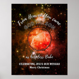 Póster Elegante Navidad cristiano de Natividad INÚTIL BAB