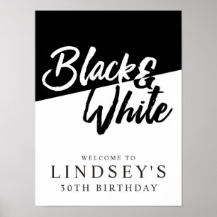 Póster Elegante, negro y blanco